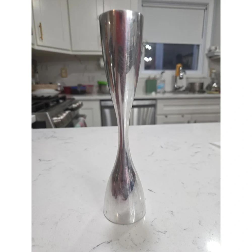 Vintage NAMBE 6030 and 6029 Silver Flare Candlesticks From 1994